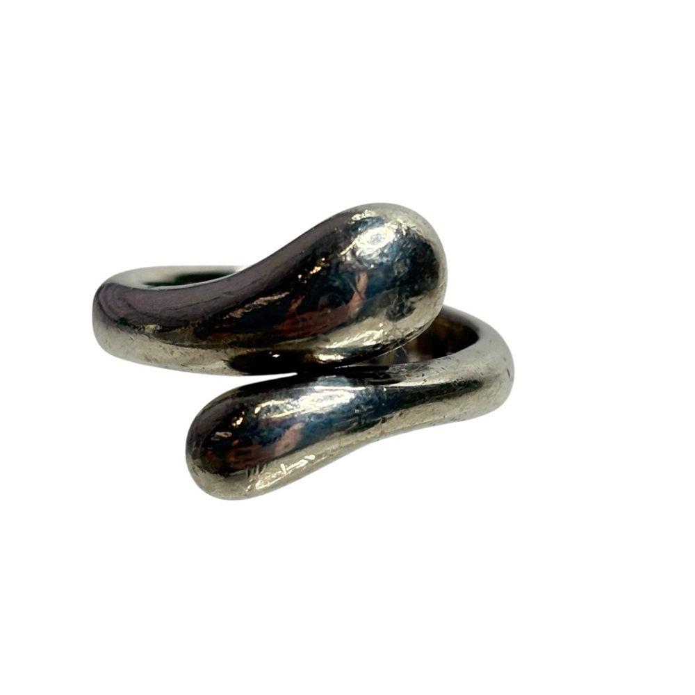 TIFFANY & CO Elsa Peretti Teardrop Sterling Silver Wrap Ring SIZE 5 Y2K 2003